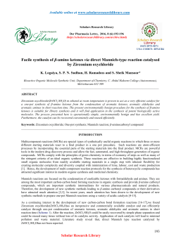 Facile synthesis of &beta;-amino ketones via direct Mannich