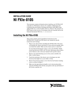NI PXIe-8105 Installation Guide