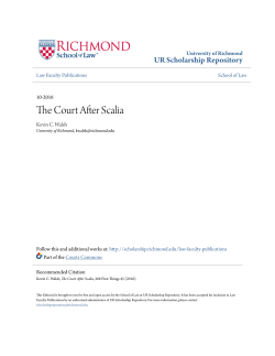 The Court After Scalia - UR Scholarship Repository