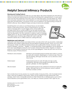 HELPFUL SEXUAL INTIMACY PRODUCTS