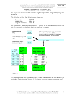 a portable engraved horizontal dial