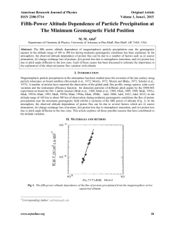Fifth-Power Altitude Dependence of Particle Precipitation at The