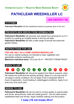 Pathclear Weedkiller LC - Haughton Green Gardening Society