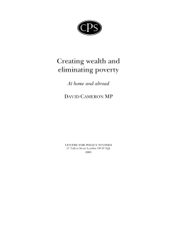 Creating wealth and eliminating poverty