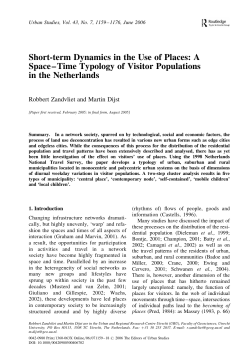 Short-term Dynamics in the Use of Places: A Space&ndash;Time Typology