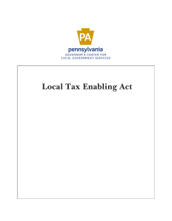 Local Tax Enabling - ACT