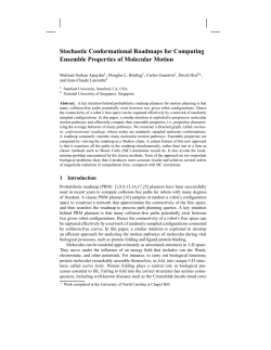 Stochastic Conformational Roadmaps for Computing Ensemble