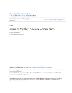 Essays on Monkey: A Classic Chinese Novel