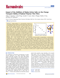 Impact of the Addition of Redox-Active Salts on