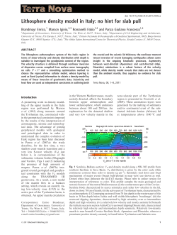 Lithosphere density model in Italy: no hint for slab pull