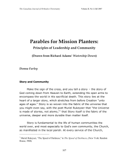 Parables for Mission Planters - The Canadian Journal of Orthodox