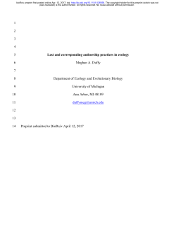 1 2 3 4 Last and corresponding authorship practices in