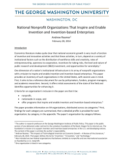 National Nonprofit Organizations That Inspire and Enable Invention