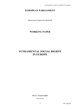fundamental social rights in europe - European Parliament