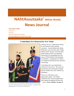 NAhtAsuutaaka` (White Shield) News Journal