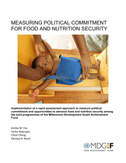 measuring political commitment for food and nutrition security