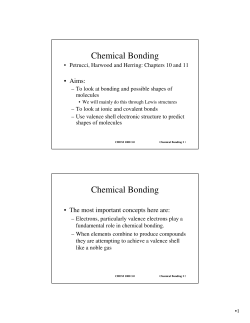 Chemical Bonding Chemical Bonding