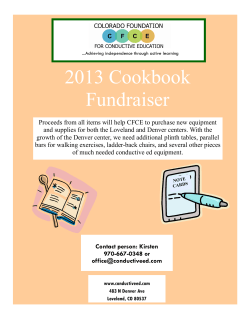 Cookbook Fundraiser info pack