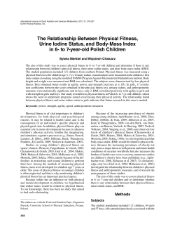 The Relationship Between Physical Fitness, Urine Iodine Status