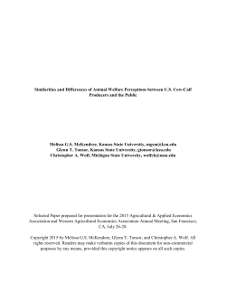 Similarities and Differences of Animal Welfare Perceptions between