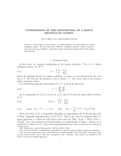 Conditioning of the exponential of a block triangular matrix