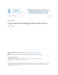 Legal Aspects of Lending to Mexican Borrowers