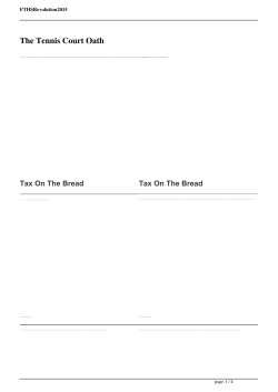 The Tennis Court Oath