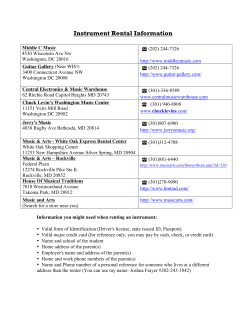 Instrument Rental Information - Washington International School