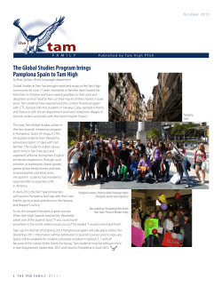 The Global Studies Program brings Pamplona Spain to Tam High