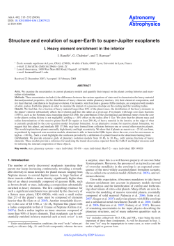 Structure and evolution of super-Earth to super