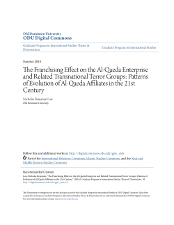 The Franchising Effect on the Al-Qaeda Enterprise and Related