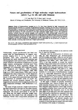 Nature and geochemistry oI".high molecular weight hydrocarbons