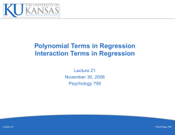 Polynomial Terms in Regression Interaction