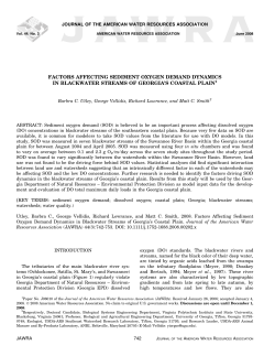 factors affecting sediment oxygen demand dynamics in