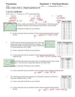 1 10 14 Final Exam Review #2 ANSWERS