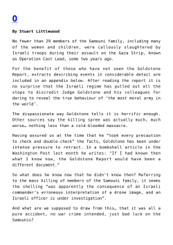 By Stuart Littlewood No fewer than 29 members of the Samouni