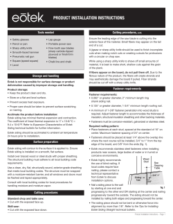 Eotek Siding Installation Instructions