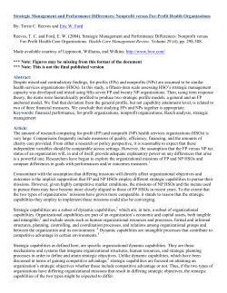 Strategic Management and Performance Differences