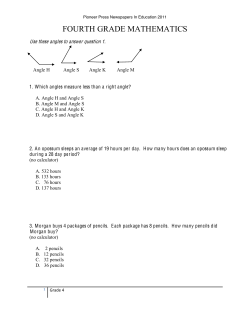 Grade 4 MCA-II: Questions Only