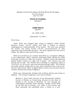 4D06-3425-State v. Wells - Fourth District Court of Appeal