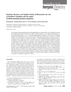 Synthesis, Structure, and Catalytic Activity of Mononuclear Iron and