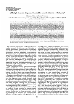 Is Multiple-Sequence Alignment Required for Accurate Inference of