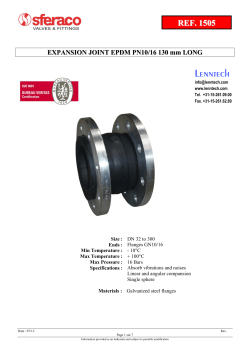 EXPANSION JOINT EPDM PN10/16 130 mm LONG