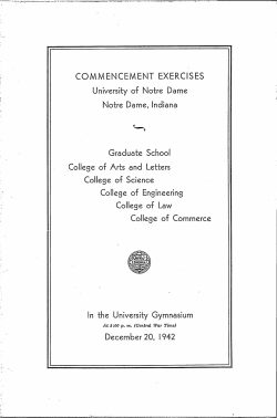 1942-12-20 University of Notre Dame Commencement Program