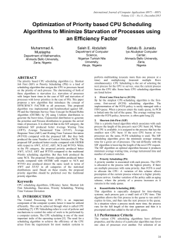 Optimization of Priority based CPU Scheduling Algorithms to