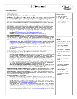 El Semanal - Hoboken Dual Language Charter School