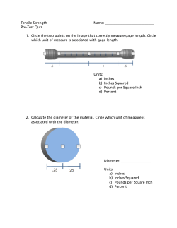 Pre-Test Quiz 1. Circle the two points on the image that correctly