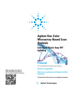 Agilent One-Color Microarray-Based Exon Analysis Low Input Quick