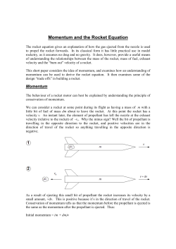 Momentum and the Rocket Equation
