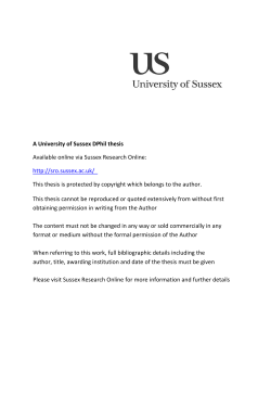 Chris O`Kane - Sussex Research Online
